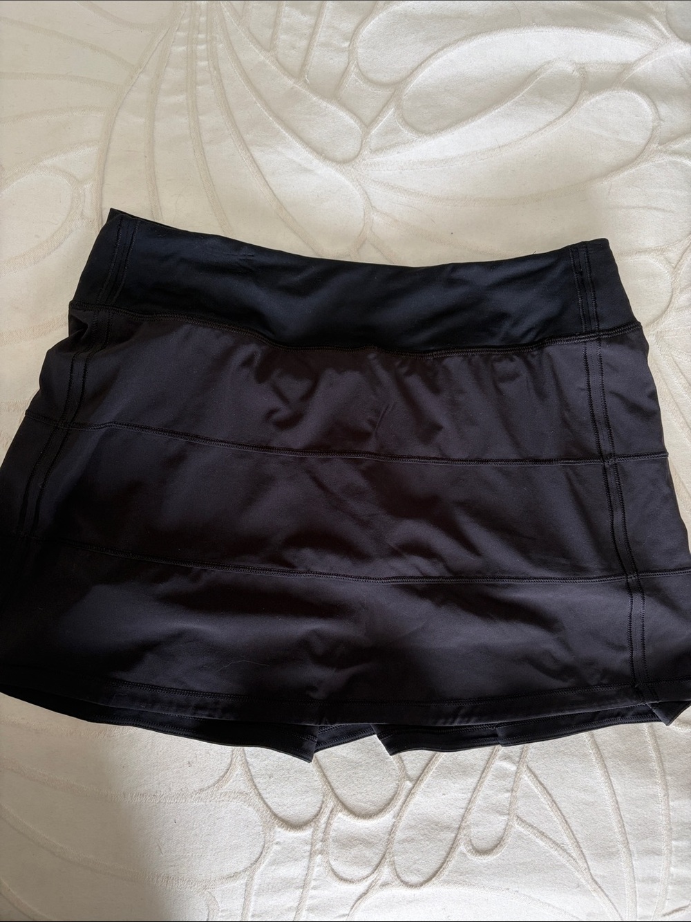 LULULEMON Black Athletic Skort with Built-In Zipper Pocket